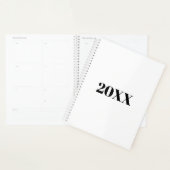 Minimale zwarte moderne typografie planner (Display)