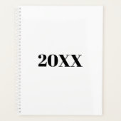 Minimale zwarte moderne typografie planner (Voorkant)