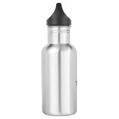 Minimale zwarte monogram initialen van de douanete waterfles (Links)