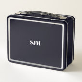 Minimale zwarte naam van initialen op aangepast mo (Achterkant)