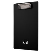 Minimale zwarte naam van initialen op aangepast mo klembord (Links)