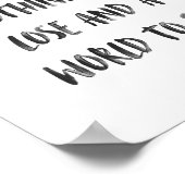 Minimale zwarte penseel voor motivatie reisofferte poster (Hoek)