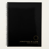 Minimale zwarte penseelbenodigdheden voor Gold Planner (Voorkant)