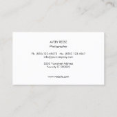 Minimale zwarte professionele moderne rechthoek visitekaartje (Achterkant)