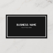 Minimale zwarte QR code professional Visitekaartje (Voorkant)