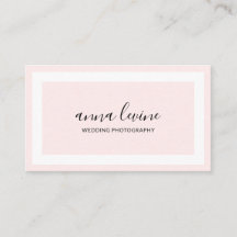 Minimale zwarte rand Elegant Blush Pink White Bord