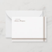 Minimale zwarte rand van het script notitiekaartje (Voorkant)