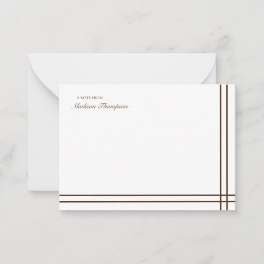 Minimale zwarte rand van het script notitiekaartje (Voorkant)