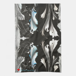 Minimale zwarte rode zwarte zwarte zwarte rode tui theedoek