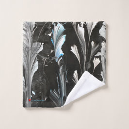 Minimale zwarte rode zwarte zwarte zwarte rode tui washandje