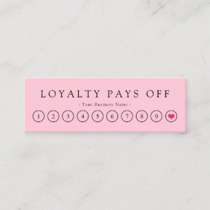 Minimale zwarte roze Loyalty Punch