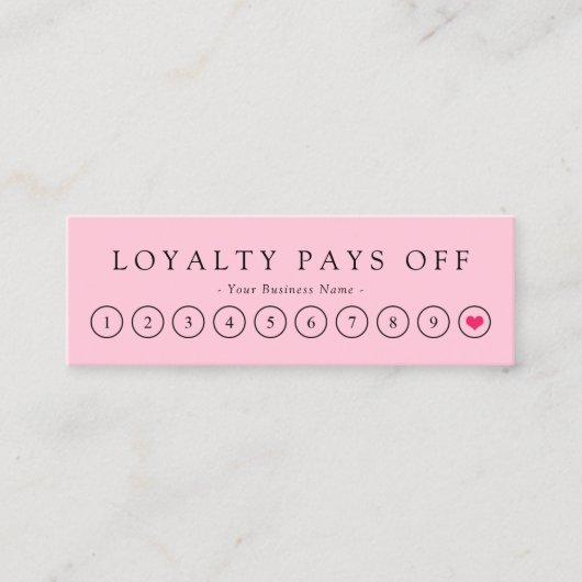 Minimale zwarte roze Loyalty Punch (Voorkant)