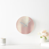 Minimale zwarte roze roze gouden zwarte zijde meta ronde klok (Huis)