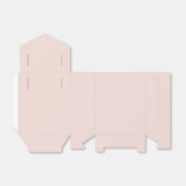 Minimale zwarte roze vaste, elegante chic bedankdoosjes (Uitgevouwen)