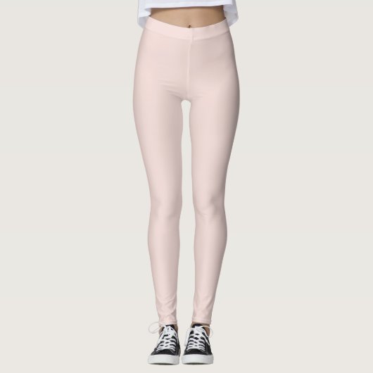 Minimale zwarte roze vaste, elegante chic leggings (Voorkant)