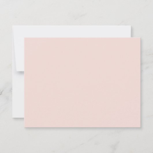 Minimale zwarte roze vaste, elegante chic notitiekaartje (Voorkant)
