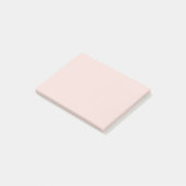Minimale zwarte roze vaste, elegante chic post-it® notes (Schuin)