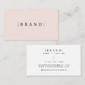 Minimale zwarte roze voeg merknaam toe contactkaartje (Voorkant / Achterkant)