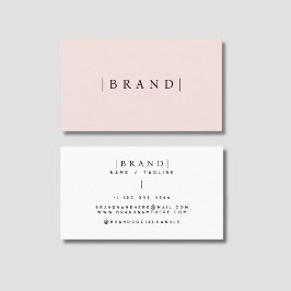 Minimale zwarte roze voeg merknaam toe visitekaartje