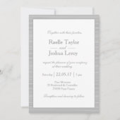 Minimale zwarte roze witte strepen bruiloft kaart (Voorkant)