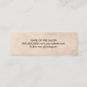 Minimale zwarte schaar voor elegante textuur mini visitekaartje (Achterkant)