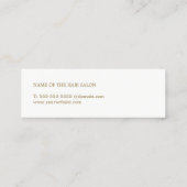 Minimale zwarte schaarser met Elegant Mini Visitekaartje (Achterkant)