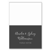 Minimale zwarte Script Aangepaste naam Plaats kaar Kaart (Voorkant)