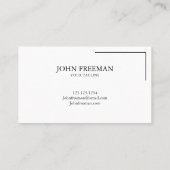 Minimale zwarte Script Notional Loan Signing Agent Visitekaartje (Achterkant)