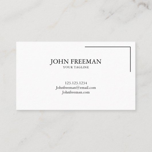 Minimale zwarte Script Notional Loan Signing Agent Visitekaartje (Achterkant)