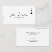 Minimale zwarte Script Notional Loan Signing Agent Visitekaartje (Voorkant / Achterkant)