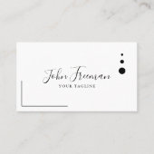 Minimale zwarte Script Notional Loan Signing Agent Visitekaartje (Voorkant)