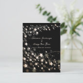 Minimale zwarte sterren voor elegant en nieuwe jar feestdagenkaart (Staand voorkant)