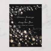 Minimale zwarte sterren voor elegant en nieuwe jar feestdagenkaart (Voorkant)
