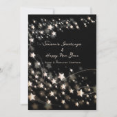 Minimale zwarte sterren voor elegant en nieuwe jar feestdagenkaart (Voorkant)