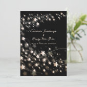 Minimale zwarte sterren voor elegant en nieuwe jar feestdagenkaart (Staand voorkant)