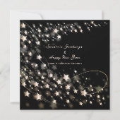 Minimale zwarte sterren voor elegant en nieuwe jar feestdagenkaart (Voorkant)