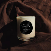 Minimale zwarte Sticker met kaarslabel