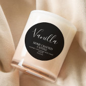 Minimale zwarte Sticker met kaarslabel