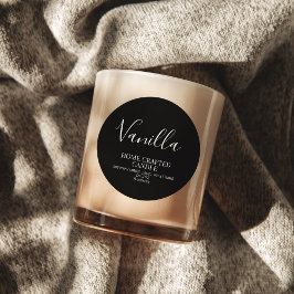 Minimale zwarte Sticker met kaarslabel