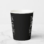 Minimale zwarte talk 30e verjaardag papieren bekers (Links)