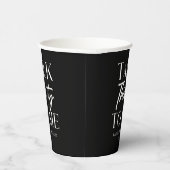 Minimale zwarte talk 30e verjaardag papieren bekers (Rechts)