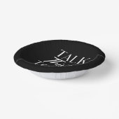 Minimale zwarte talk 30e verjaardag papieren kommen (Gebogen)