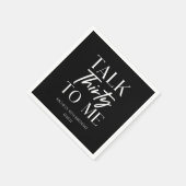 Minimale zwarte talk 30e verjaardag servet (Hoek)