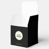 Minimale zwarte verpakking voor kleine bedrijven m bedankdoosjes (Geopend)