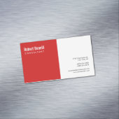 Minimale zwarte vlek magnetisch visitekaartje (Voorbeeld)