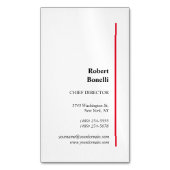 Minimale zwarte vlek magnetisch visitekaartje (Voorkant Verticaal)