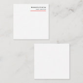 Minimale zwarte vlek notitiekaartje (Voorkant / Achterkant)