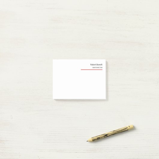 Minimale zwarte vlek post-it® notes (Op bureau)