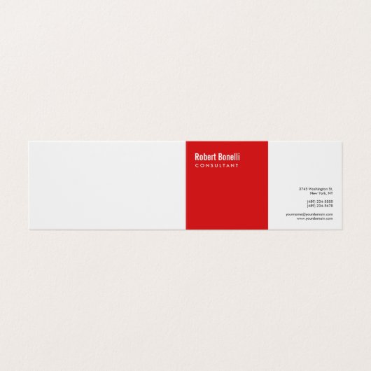 Minimale zwarte vlek visitekaartje (Buitenkant ongevouwen)