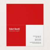 Minimale zwarte vlek visitekaartje (Buitenkant ongevouwen)